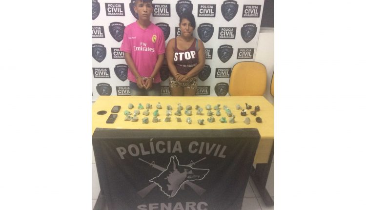 Casal suspeito por tráfico de drogas é detido pela Polícia Civil em São Luís