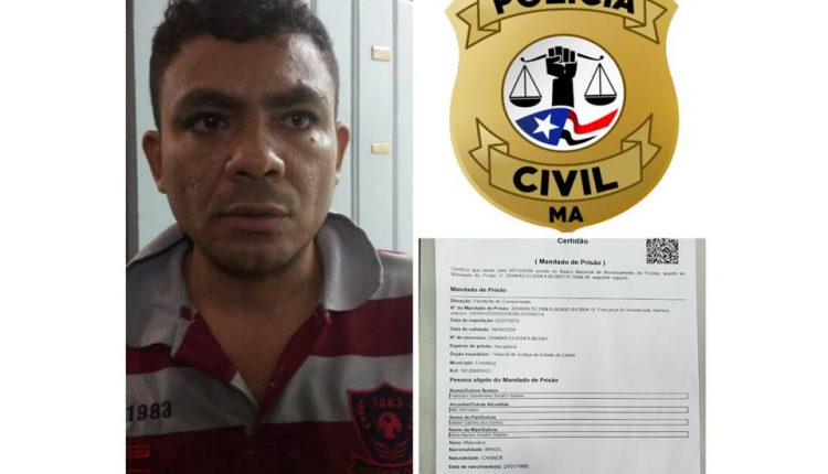 Polícia Civil do Maranhão cumpre mandado de prisão de foragido da justiça do estado do Ceará