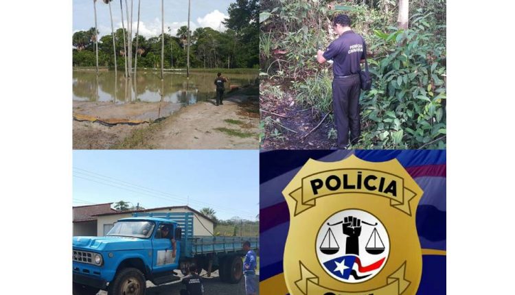 Polícia Civil e ICRIM examinam local de crime para apurar possíveis danos ao meio ambiente em Alcântara