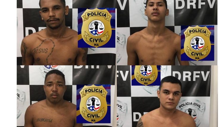 QUARTETO ESPECIALIZADO EM ROUBAR MOTOCICLETAS É PRESO PELA POLÍCIA CIVIL EM SÃO LUÍS