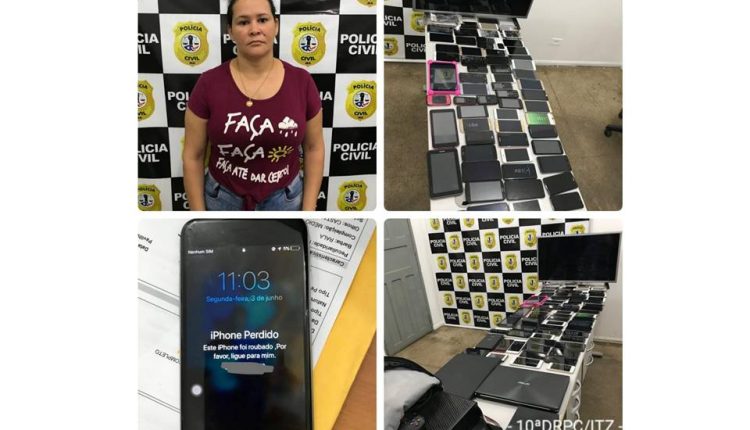 COM MAIS DE 67 APARELHOS CELULARES, MULHER Ã‰ PRESA PELA POLÃCIA CIVIL POR RECEPTAÃ‡ÃƒO EM IMPERATRIZ