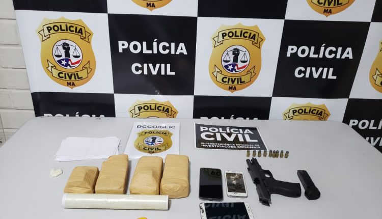 POLÍCIA CIVIL PRENDE EM FLAGRANTE POR TRÁFICO DE DROGAS E CAPTURA FORAGIDA DA JUSTIÇA