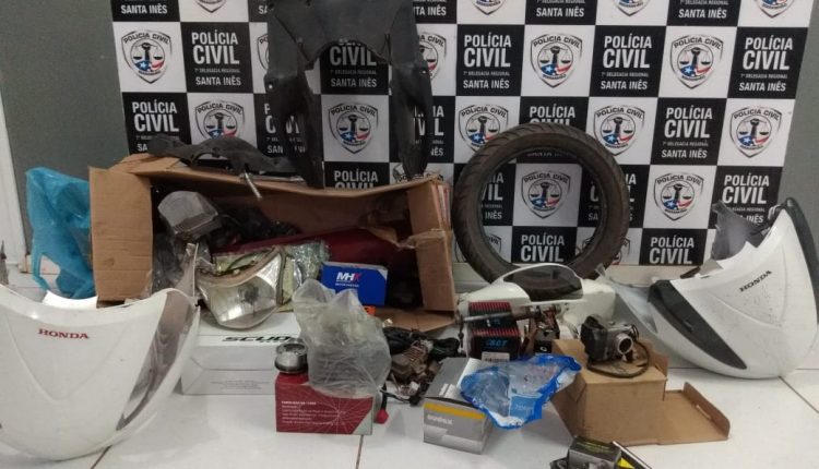 POLÍCIA CIVIL PRENDE SUSPEITO DE DESMANCHE DE MOTOS ROUBADAS EM SANTA INÊS/MA