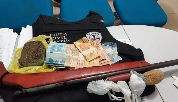 POLÍCIA CIVIL REALIZA PRISÃO POR TRÁFICO DE DROGAS E POSSE IRREGULAR DE ARMA DE FOGO EM ITAPECURU