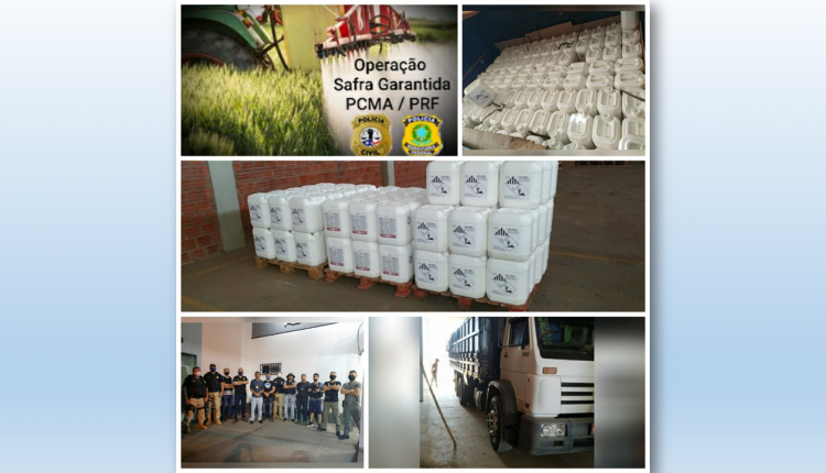 POLÍCIA CIVIL DO MARANHÃO E A POLÍCIA RODOVIÁRIA FEDERAL DEFLAGRAM OPERAÇÃO SAFRA GARANTIDA E APREENDE CARGA DE DEFENSIVOS AGRÍCOLAS FALSIFICADOS EM BALSAS