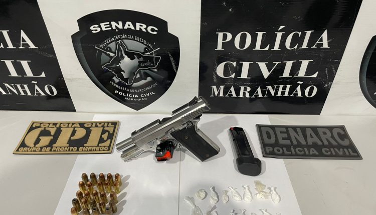 PRISÃO EM FLAGRANTE: HOMEM É PRESO PELA POLÍCIA CIVIL COM DROGAS E ARMA DE FOGO