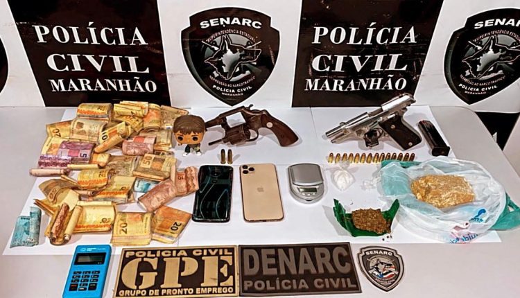 EM TIMON, OPERAÇÃO DA POLÍCIA CIVIL APREENDE DROGAS, ARMAS DE FOGO E PRENDE DUAS PESSOAS POR TRÁFICO DE DROGAS