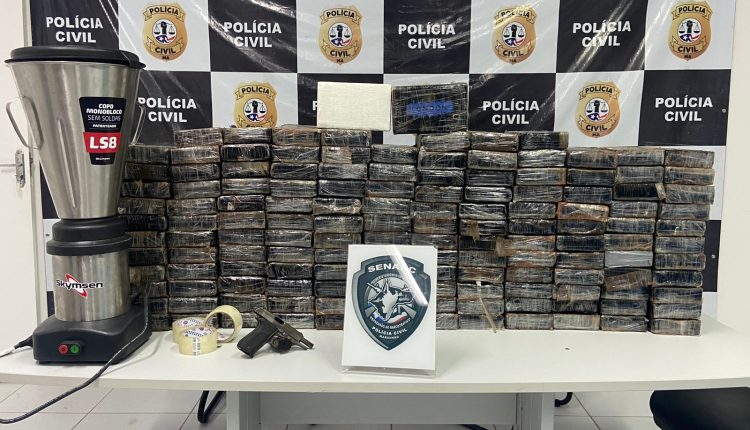POLÍCIA CIVIL APREENDE 166KG DE COCAÍNA AVALIADA EM QUASE 8 MILHÕES DE REAIS