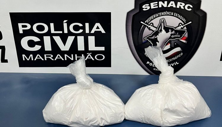 HOMEM QUE TRANSPORTAVA MAIS DE 1KG DE COCAÍNA É PRESO PELA POLÍCIA CIVIL EM IMPERATRIZ