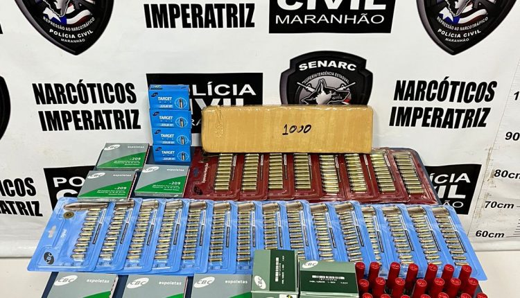 EM IMPERATRIZ, POLÍCIA CIVIL APREENDE 1KG DE MACONHA E VÁRIAS MUNIÇÕES