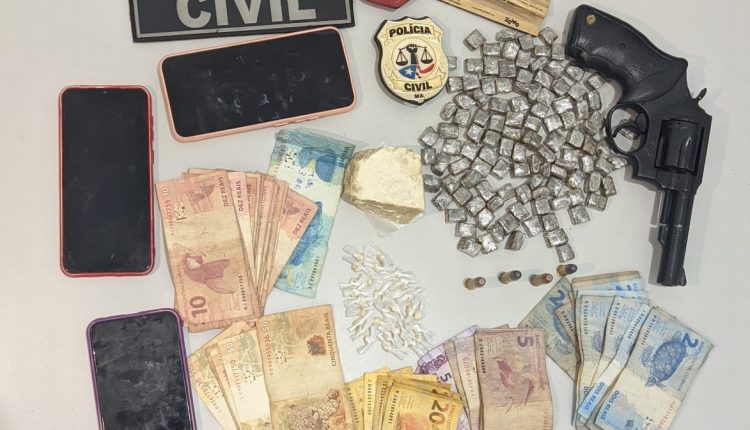 HOMEM É PRESO PELA POLÍCIA CIVIL POR TRÁFICO DE DROGAS E POSSE ILEGAL DE ARMA DE FOGO, EM CURURUPU