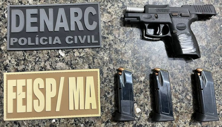 OPERAÇÃO MARANHÃO SEGURO: FORÇAS DE SEGURANÇA APREENDEM ARMA DE FOGO EM TIMON; UM PESSOA FOI PRESA