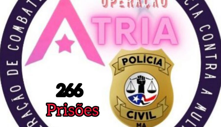 DADOS FINAIS: OPERAÇÃO ÁTRIA FECHA COM 266 PESSOAS PRESAS POR PRATICAREM ALGUM TIPO DE VIOLÊNCIA CONTRA A MULHER NO MARANHÃO