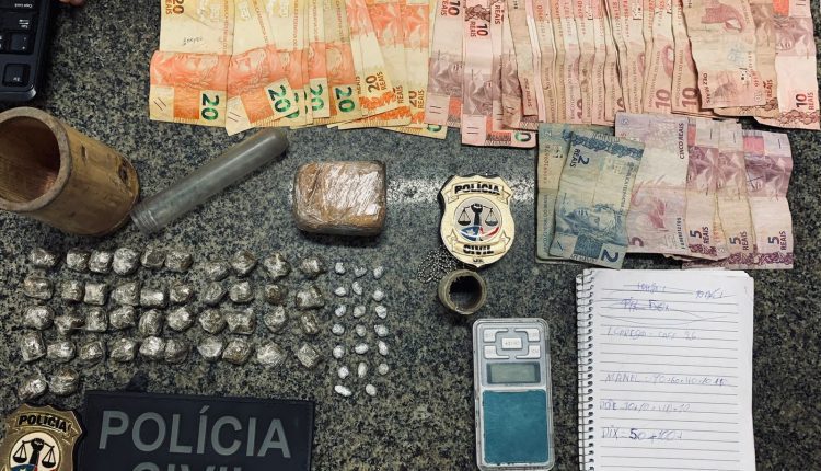 EM BARREIRINHAS, POLÍCIA CIVIL DESMONTA PONTO DE VENDA DE DROGAS; UMA PESSOA FOI PRESA E ENTORPENCENTES APREENDIDOS