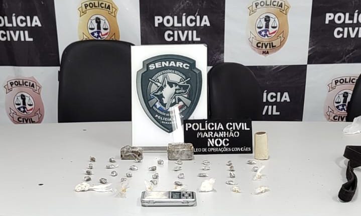 NO BAIRRO DA DIVINÉIA, POLÍCIA CIVIL PRENDE HOMEM POR TRÁFICO DE DROGAS