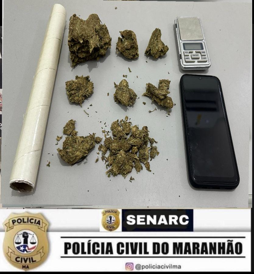 ADOLESCENTE DE 16 ANOS DE IDADE É APREENDIDO PELA POLÍCIA CIVIL PORTANDO MACONHA NO BAIRRO DO SÃO FRANCISCO
