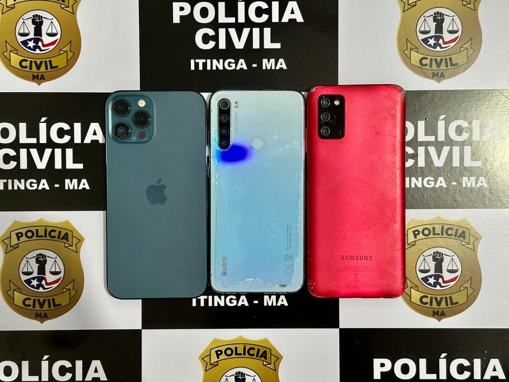 TRÊS CELULARES SUBTRAÍDOS EM ITINGA DO MARANHÃO SÃO RECUPERADOS PELA POLÍCIA CIVIL