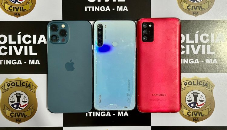 TRÊS CELULARES SUBTRAÍDOS EM ITINGA DO MARANHÃO SÃO RECUPERADOS PELA POLÍCIA CIVIL