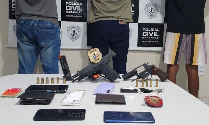 NA CAPITAL, POLÍCIA CIVIL PRENDE TRÊS INTEGRANTES DE ASSOCIAÇÃO CRIMINOSA PORTANDO ARMAS DE FOGO
