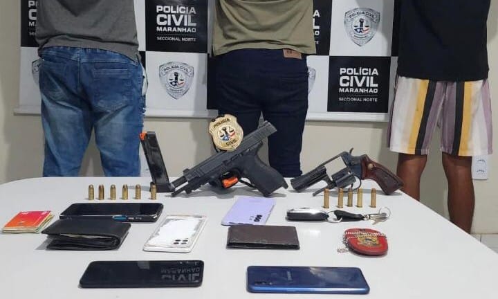 NA CAPITAL, POLÍCIA CIVIL PRENDE TRÊS INTEGRANTES DE ASSOCIAÇÃO CRIMINOSA PORTANDO ARMAS DE FOGO
