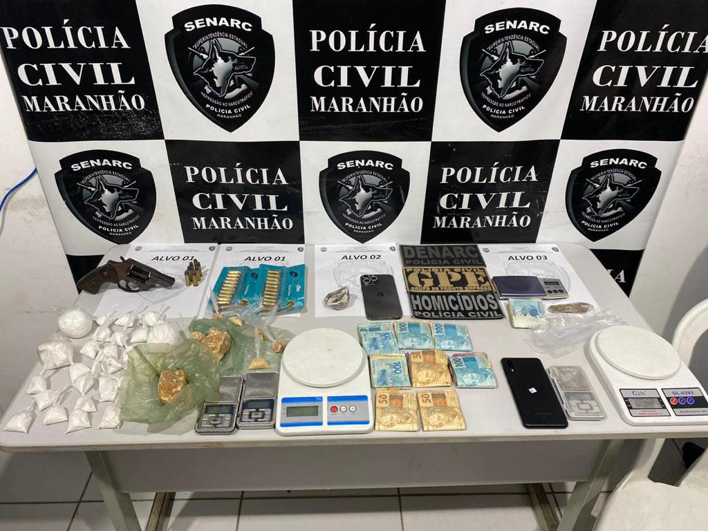 OPERAÇÃO TRÊS MARIAS: EM TIMON, POLÍCIA CIVIL PRENDE TRÊS PESSOAS POR TRÁFICO DE DROGAS E ASSOCIAÇÃO PARA O TRÁFICO