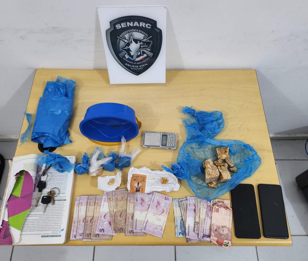 POLÍCIA CIVIL DESMONTA ESQUEMA D TRÁFICO DE DROGAS E PRENDE DUAS PESSOAS NO BAIRRO DO COROADINHO