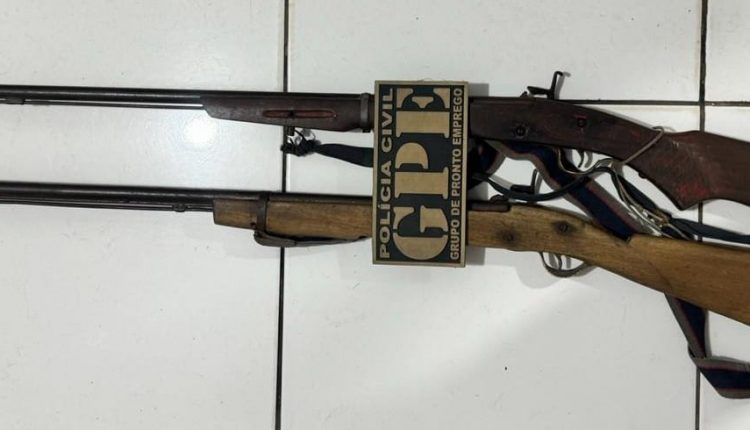 EM TIMBIRAS, POLÍCIA CIVIL PRENDE TRÊS HOMENS POR HOMICÍDIO, TENTATIVA DE HOMICÍDIO, ESTUPRO E PORTE ILEGAL DE ARMA DE FOGO