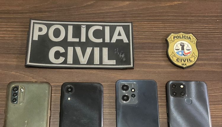 EM VITÓRIA DO MEARIM, POLÍCIA CIVIL RECUPERA QUATRO APARELHOS CELULARES FURTADOS