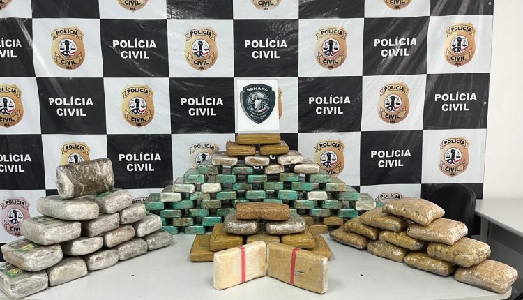POLÍCIA CIVIL DO MARANHÃO APREENDE 160 KG DE DROGAS E PRENDE TRÊS HOMENS POR TRÁFICO E ASSOCIAÇÃO PARA O TRÁFICO DE DROGAS, EM ITAPECURU-MIRIM
