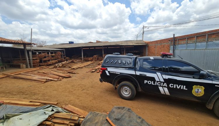 POLÍCIA CIVIL LOCALIZA MADEIREIRA CLANDESTINA E CONDUZ UMA PESSOA PARA DELEGACIA