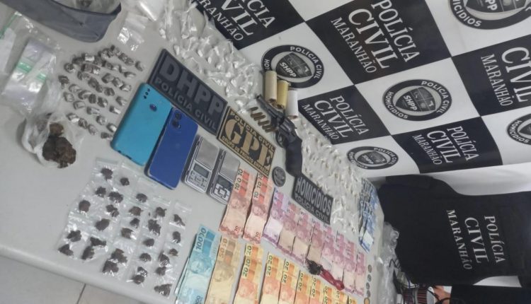 EM TIMON, POLÍCIA CIVIL DO MARANHÃO PRENDE UMA PESSOA E APREENDE DROGAS E ARMA DE FOGO