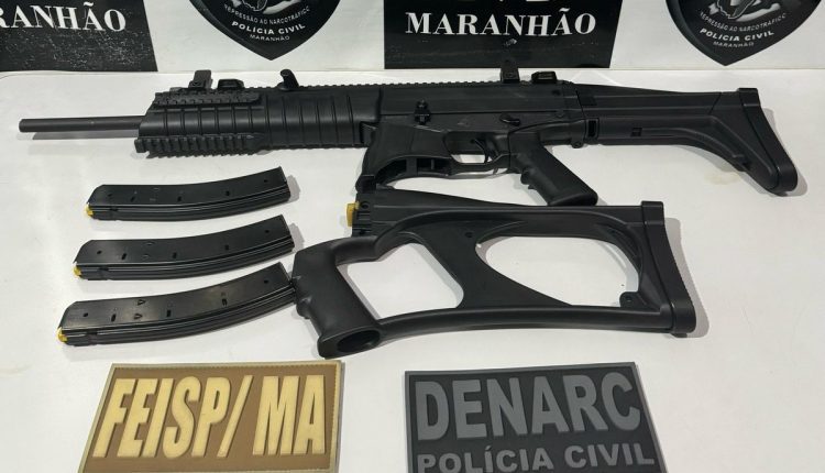 EM TIMON, FORÇAS DE SEGURANÇA PÚBLICA APREENDEM CARABINA .40 E TRÊS CARREGADORES ; UMA PESSOA FOI PRESA