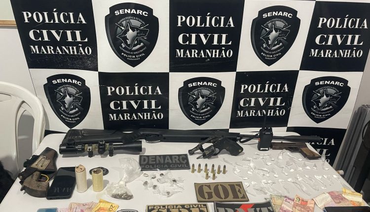 SISTEMA DE SEGURANÇA PÚBLICA REALIZA OPERAÇÃO EM TIMON E APREENDE ARMAS DE FOGO E ENTORPECENTES; TRÊS INDIVÍDUOS FORAM PRESOS