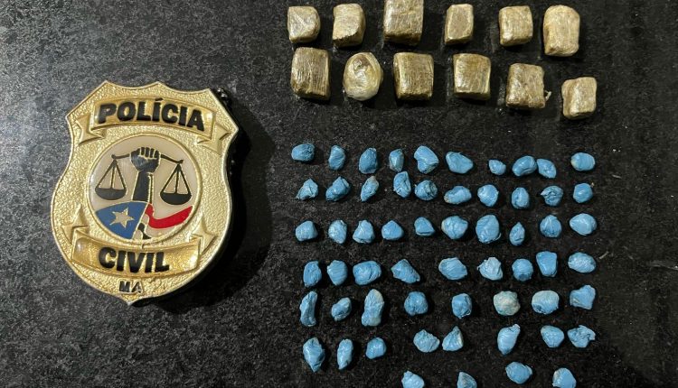 EM GRAJAÚ, POLÍCIA CIVIL PRENDE EM FLAGRANTE DOIS HOMENS POR TRÁFICO DE DROGAS