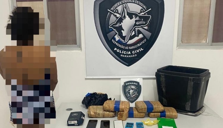 POLÍCIA CIVIL PRENDE MULHER COM CINCO TABLETES DE MACONHA EM SÃO LUÍS