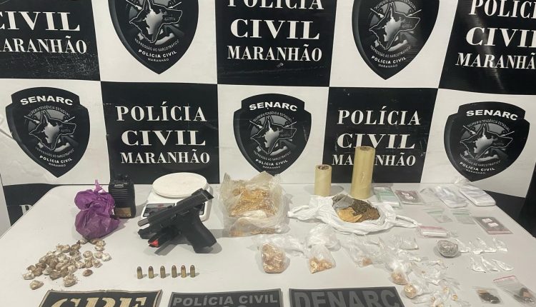 POLÍCIA CIVIL REALIZA OPERAÇÃO EM TIMON E APREENDE ENTORPECENTES E ARMA DE FOGO SUBTRAÍDA DE POLICIAL PENAL