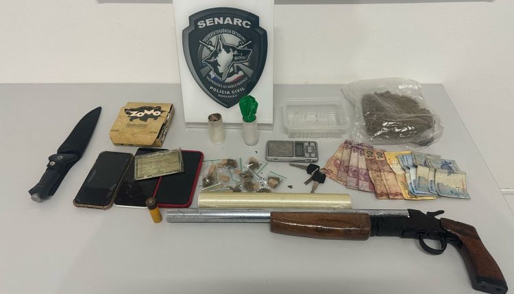 POLÍCIA CIVIL PRENDE HOMEM COM DROGAS E ARMA DE FOGO NA ÁREA DO ITAQUI-BACANGA