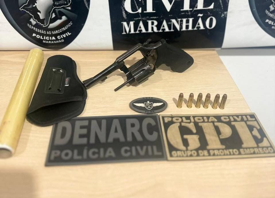 POLÍCIA CIVIL APREENDE ARMA DE FOGO E PRENDE HOMEM SUSPEITO DE INTEGRAR ORGANIZAÇÃO CRIMINOSA EM TIMON