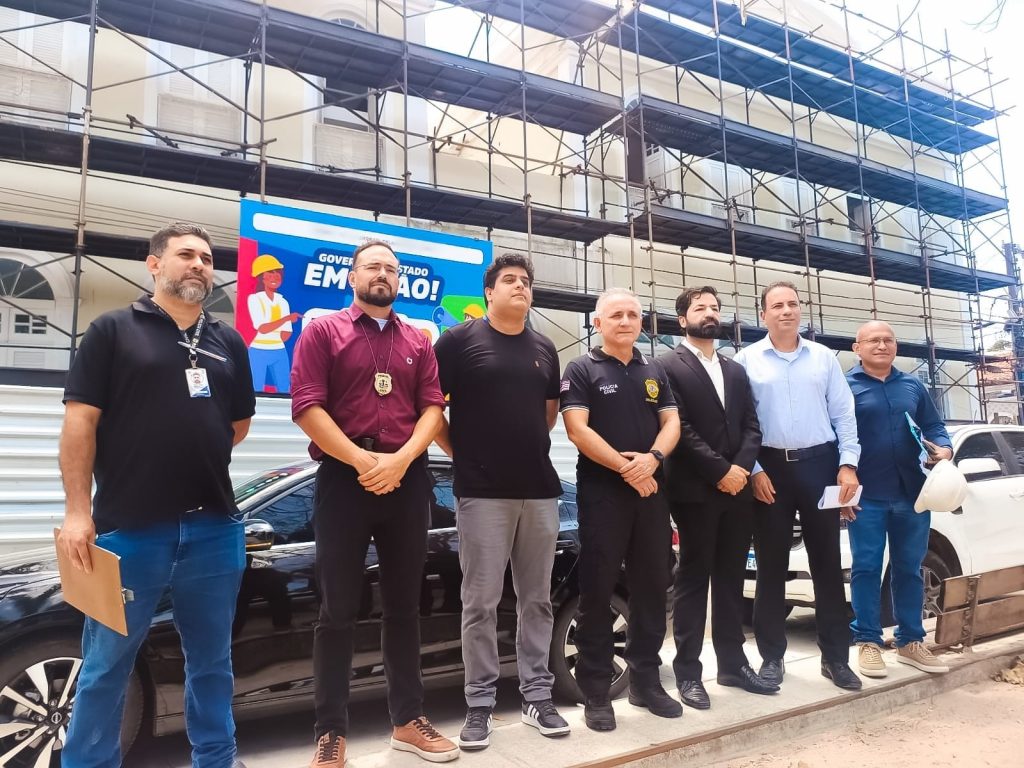 DELEGADO-GERAL FAZ VISITA TÉCNICA À OBRA DO NOVO PRÉDIO SEDE DA SHPP EM SÃO LUÍS