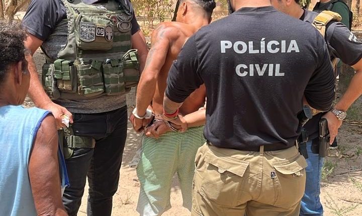 POLÍCIA CIVIL PRENDE EM VIANA HOMEM CONSIDERADO DE ALTA PERICULOSIDADE E INVESTIGADO POR HOMICÍDIO QUALIFICADO E ESTUPRO DE VULNERÁVEL