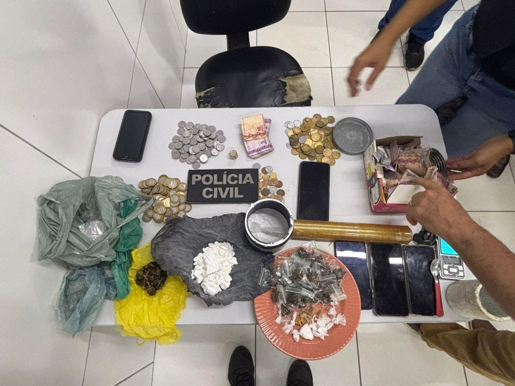 POLÍCIA CIVIL PRENDE QUATRO PESSOAS POR TRÁFICO DE DROGAS EM TIMON; GRUPO MISTURAVA CREATINA À COCAÍNA PARA AUMENTAR O VOLUME DO ENTORPECENTE