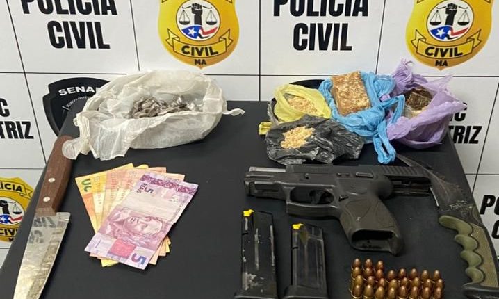 OPERAÇÃO NARKE: POLÍCIA CIVIL PRENDE DOIS SUSPEITOS POR TRÁFICO DE DROGAS E POSSE IRREGULAR DE ARMA DE FOGO EM SENADOR LA ROCQUE