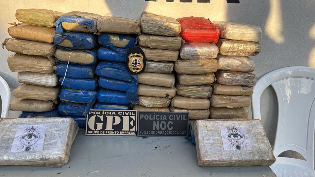 CERCA DE 53 TABLETES DE MACONHA SÃO APREENDIDOS EM VEÍCULO NA CIDADE DE BURITI