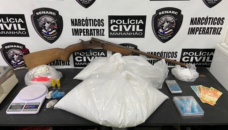 POLÍCIA CIVIL APREENDE QUASE 24 KG DE DROGAS, ARMA DE FOGO E PRENDE SUSPEITOS EM IMPERATRIZ