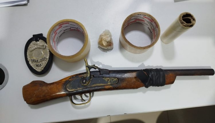 SUSPEITO POR TRÁFICO DE DROGAS E POSSE IRREGULAR DE ARMA DE FOGO É CAPTURADO EM ITAPECURU-MIRIM