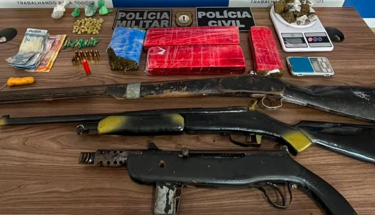 OPERAÇÃO MÃO DE FERRO: POLÍCIA CIVIL PRENDE TRÊS PESSOAS POR PORTE ILEGAL DE ARMA DE FOGO E TRÁFICO DE DROGAS EM CAJAPIÓ